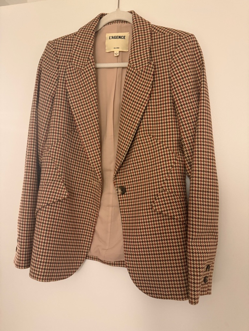 L'AGENCE Houndstooth Blazer